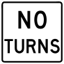 No Turns Sticker