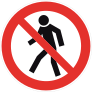 No Walking Sign Sticker