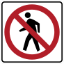 No Walking Sticker