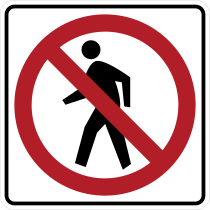 No Walking Sticker