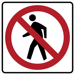 No Walking Sticker