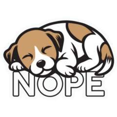 Nope Jack Russell Sticker