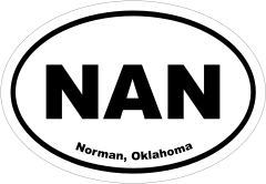 Norman, Oklahoma Oval Stickers