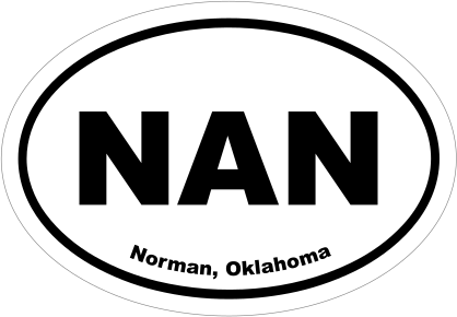 Norman, Oklahoma Oval Stickers