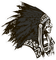 North American Indian Chief Sticker