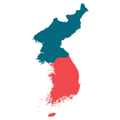 North And South Korea Sticker