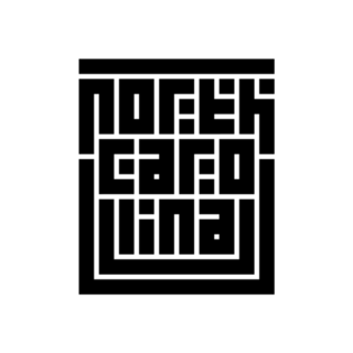 North Carolina Calligraphy Logo Sticker