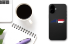 North Carolina Flag State Sticker on a Phone (New) example