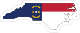 North Carolina Flag State Sticker