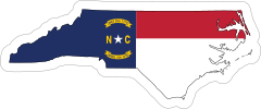 North Carolina Flag State Sticker
