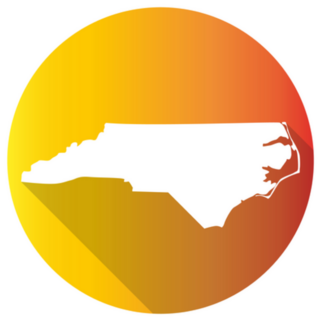 North Carolina Gradient Circle Sticker