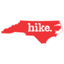 North Carolina Hike State Map Sticker