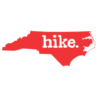 North Carolina Hike State Map Sticker