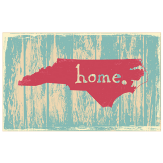 North Carolina Nostalgic Rustic Home Sticker