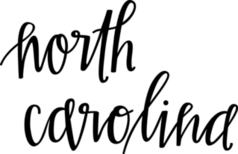 North Carolina Script Sticker