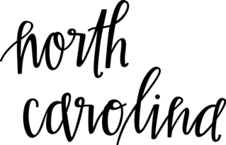 North Carolina Script Sticker