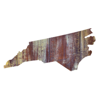North Carolina State In Wood Texture Sticker