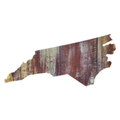 North Carolina State In Wood Texture Sticker