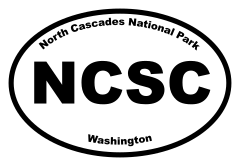 North Cascades National Park Oval Sticker