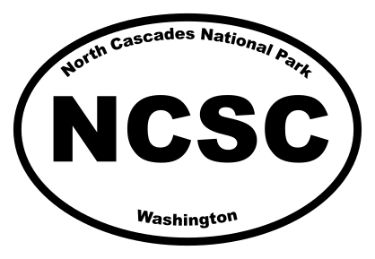North Cascades National Park Oval Sticker