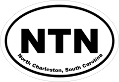 North Charleston, South Carolina Oval Stickers