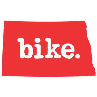 North Dakota Bike State Lettering Sticker