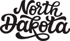 North Dakota Calligraphy Sticker