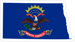 North Dakota Flag State Sticker