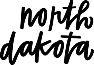 North Dakota Hand Script Sticker