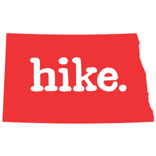 North Dakota Hike State Map Stciker