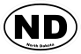 North Dakota Nd Oval Sticker