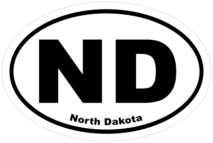 North Dakota Nd Oval Sticker