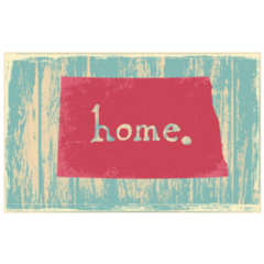 North Dakota Nostalgic Rustic Home Sticker