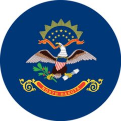 North Dakota State Flag Sticker