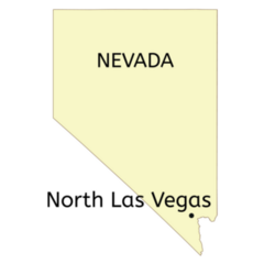North Las Vegas City Nevada State Map Sticker