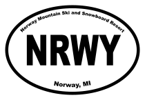 Norway Mountain Ski and Snowboard Resort Oval Sticker