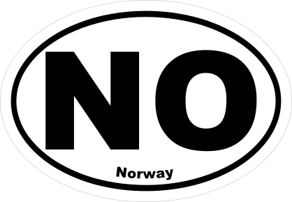 Norway No Oval Sticker