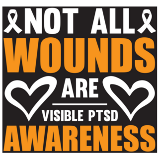 Not All Wounds Are Visible Ptsd Awareness Sticker