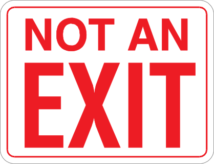 Not An Exit Sign Sticker 2 Sticker