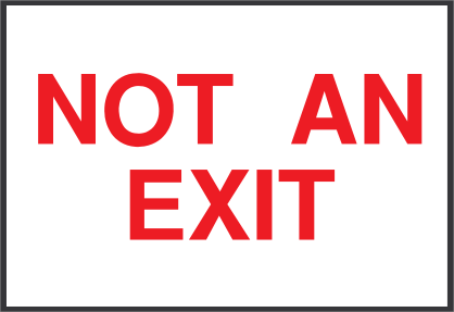 Not An Exit Sign Sticker