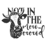 Not In The Mooood - Farmer Sticker