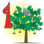Number 1 Partridge In A Pear Tree Sticker
