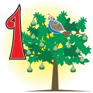 Number 1 Partridge In A Pear Tree Sticker