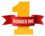 Number One 1 Ribbon and Text Sticker