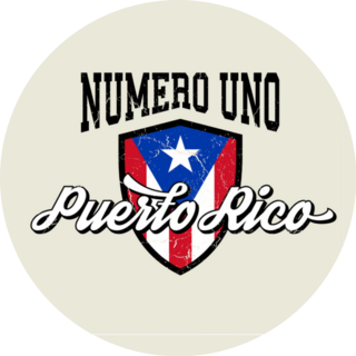 Numero Uno Puerto Rico Tee Design Sticker
