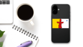 Nunavut Flag Sticker on a Phone (New) example