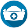 Nurse Hat Circle Sticker