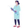 Nurse Holding Large Syringe Sticker