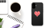 Nurse Life - Heart Sticker on a Phone (New) example