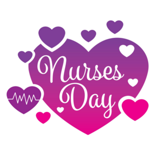 Nurses Day Gradient Hearts Sticker 